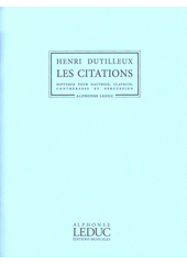 Les Citations : di pour hautbois, clavecin, contrebasse et percussion, parties (odkaz v elektronickém katalogu)